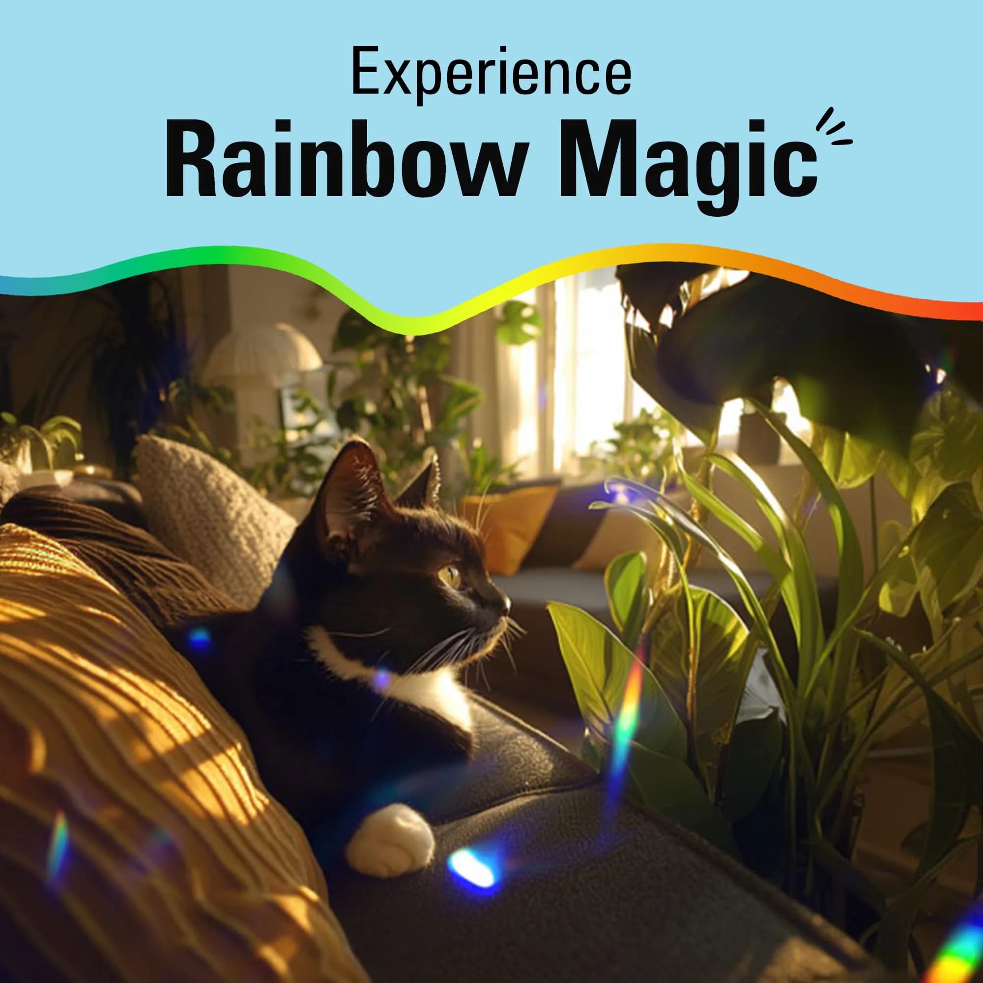 Kikkerland Solar Powered Heart Rainbow Maker 20.6cm (8.1in) | Creates Rainbows with Sunlight - view 5