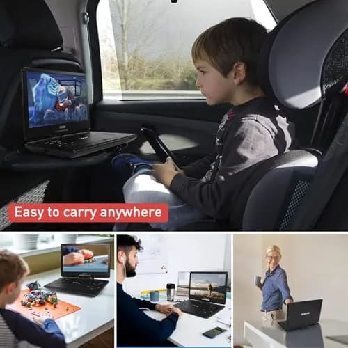 PJGCWB 14.1" HD Swivel Screen Portable DVD Player with Car Headrest Mount | 4-6 Hour Battery thumbnail 4