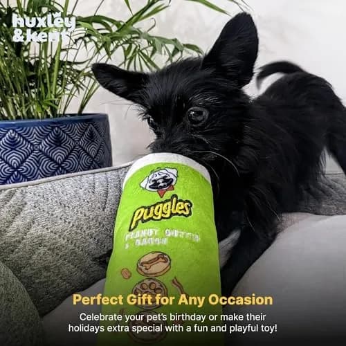 Huxley & Kent Power Plush Squeaky Dog Toy, Puggles Can, Small (6.5 x 2.5 x 2.5 inches / 16.5 x 6.4 x 6.4 cm) thumbnail 8
