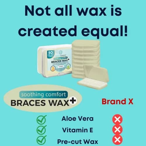 Fresh Knight Braces Wax Aloe Green 50 Strips (10 Cases) | Orthodontic Comfort Wax thumbnail 3