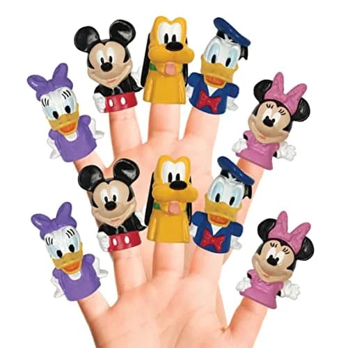 Disney Mickey Mouse & Friends 10 Piece Finger Puppet Set | Waterproof Educational Play Toys for Kids thumbnail 1