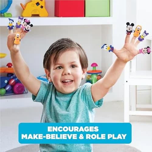 Disney Mickey Mouse & Friends 10 Piece Finger Puppet Set | Waterproof Educational Play Toys for Kids thumbnail 5