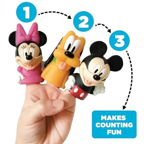 Disney Mickey Mouse & Friends 10 Piece Finger Puppet Set | Waterproof Educational Play Toys for Kids thumbnail 3