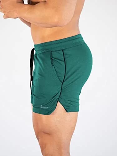 Surenow Mens Running Gym Shorts 3 Inch Athletic Workout Shorts with Pockets | Lightweight, Breathable & Quick Dry thumbnail 2