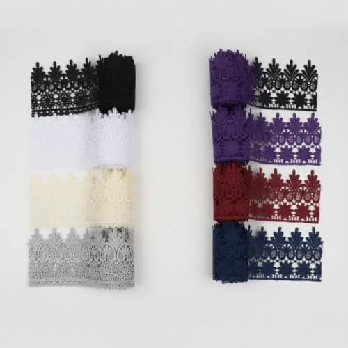 AIETSYEI Mix Lace Trim 3.5 Inch Wide Venise Lace Ribbon Embroidered Edge Trim 8.9 cm (3.5 Inch) | Floral Pattern, Polyester Fabric thumbnail 1