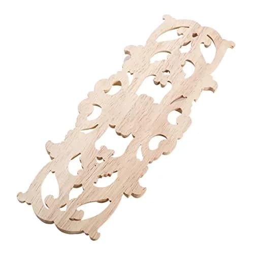 MUXSAM Wood Carved Appliques 22x8 cm (8.7"x3.2") | French Country Style Decorative Onlays thumbnail 9