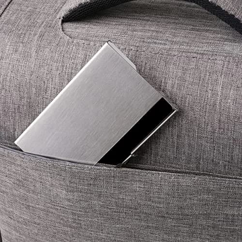 DMFLY Business Card Holder, Slim Metal Card Case for Men & Women, Stainless Steel, 3.7 x 2.3 x 0.3 Inch | Buckle Style Shut thumbnail 6