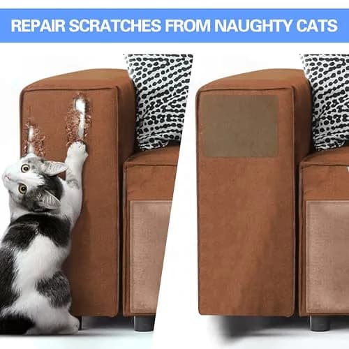 Azobur Microfiber Sofa Repair Patch 6 Piece | Self Adhesive Fabric Fix for Light Grey Sofas thumbnail 7