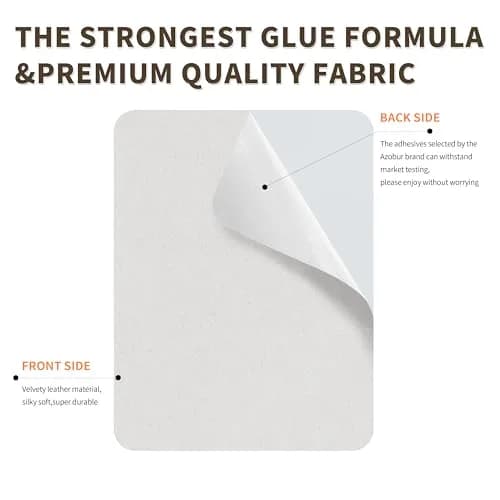 Azobur Microfiber Sofa Repair Patch 6 Piece | Self Adhesive Fabric Fix for Light Grey Sofas thumbnail 3
