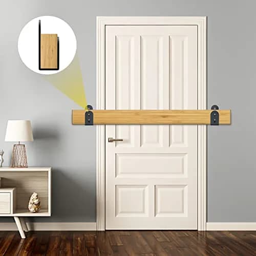 Riuog Heavy Duty Door Barricade Brackets 4 Pack | Rust-Resistant Metal, 2x4 Lumber Compatible, Indoor & Outdoor Security thumbnail 3