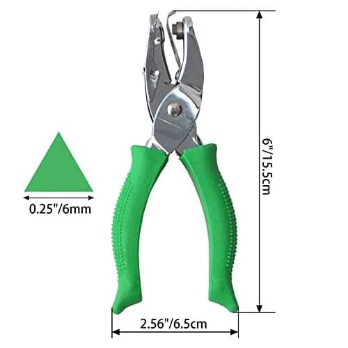 RUIFYRAY 1/4" Triangle Hole Punch (6mm) | DIY Paper Crafts & Office Supplies thumbnail 2