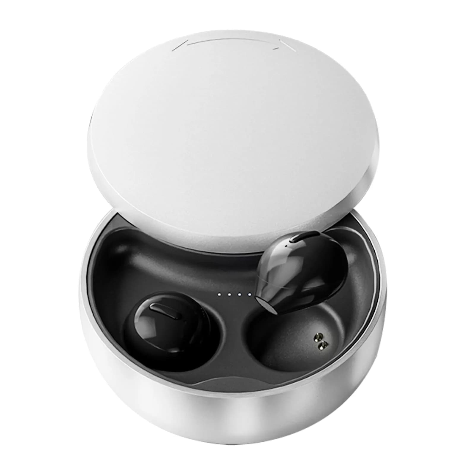 Xmenha Invisible Wireless Earbuds Bluetooth 5.0 Mini Discreet Tiny Earpiece with Charging Case for Small Ears & Sleeping - Yellow — Black