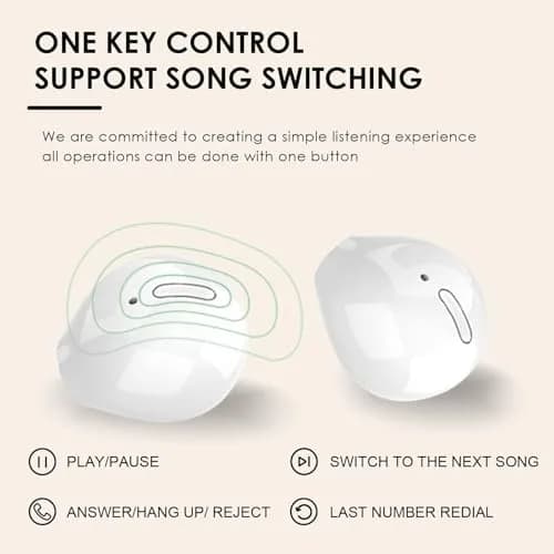 Xmenha Mini Invisible Wireless Earbuds Bluetooth 5.0 | Discreet Sleep Earbuds for Small Ears thumbnail 5