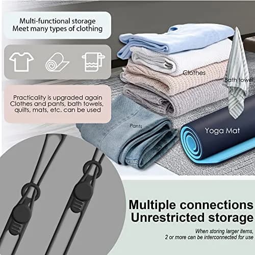 Nearockle Silicone Cable Ties, 16 Pcs, Black | Reusable, Elastic & Multifunctional Cable Organizer thumbnail 4