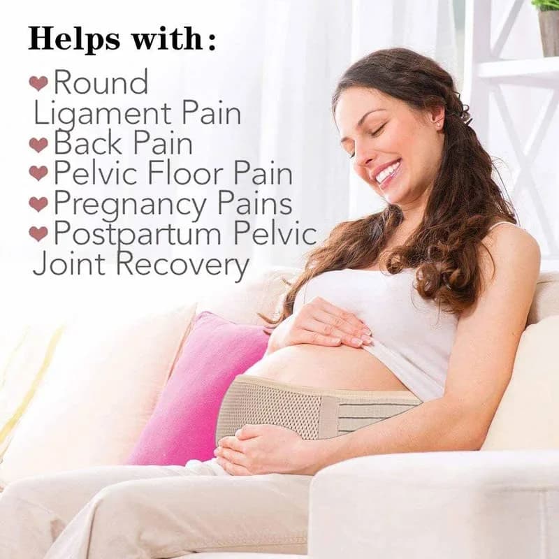 AIWITHPM Pregnancy Support Belt for Back Pain Relief | 27.5"-55" Adjustable Size thumbnail 2