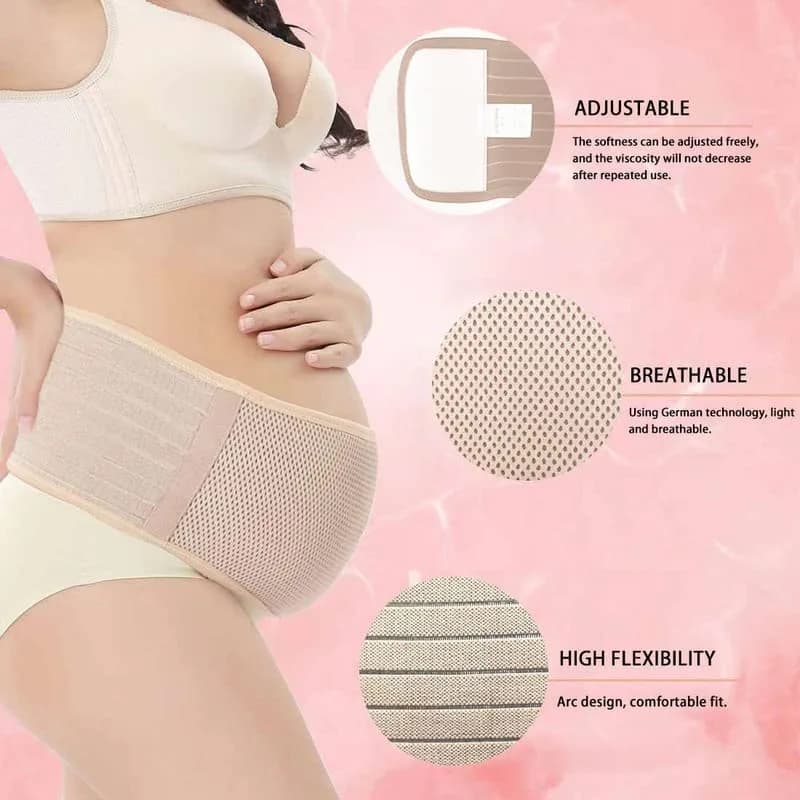 AIWITHPM Pregnancy Support Belt for Back Pain Relief | 27.5"-55" Adjustable Size thumbnail 3