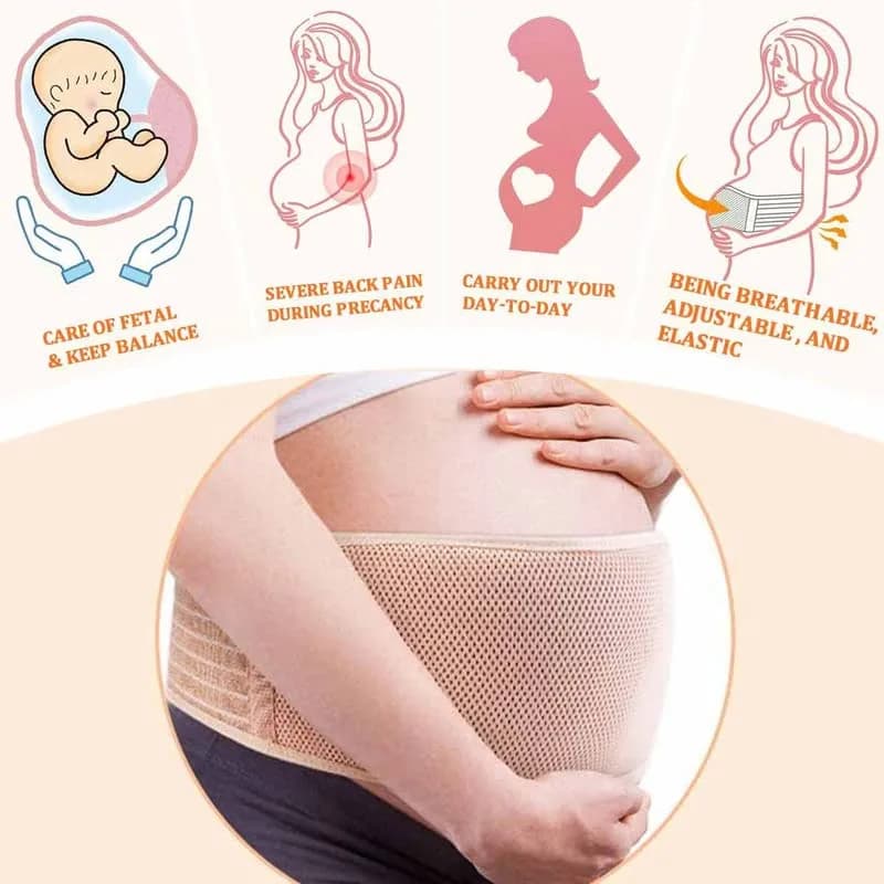 AIWITHPM Pregnancy Support Belt for Back Pain Relief | 27.5"-55" Adjustable Size thumbnail 5