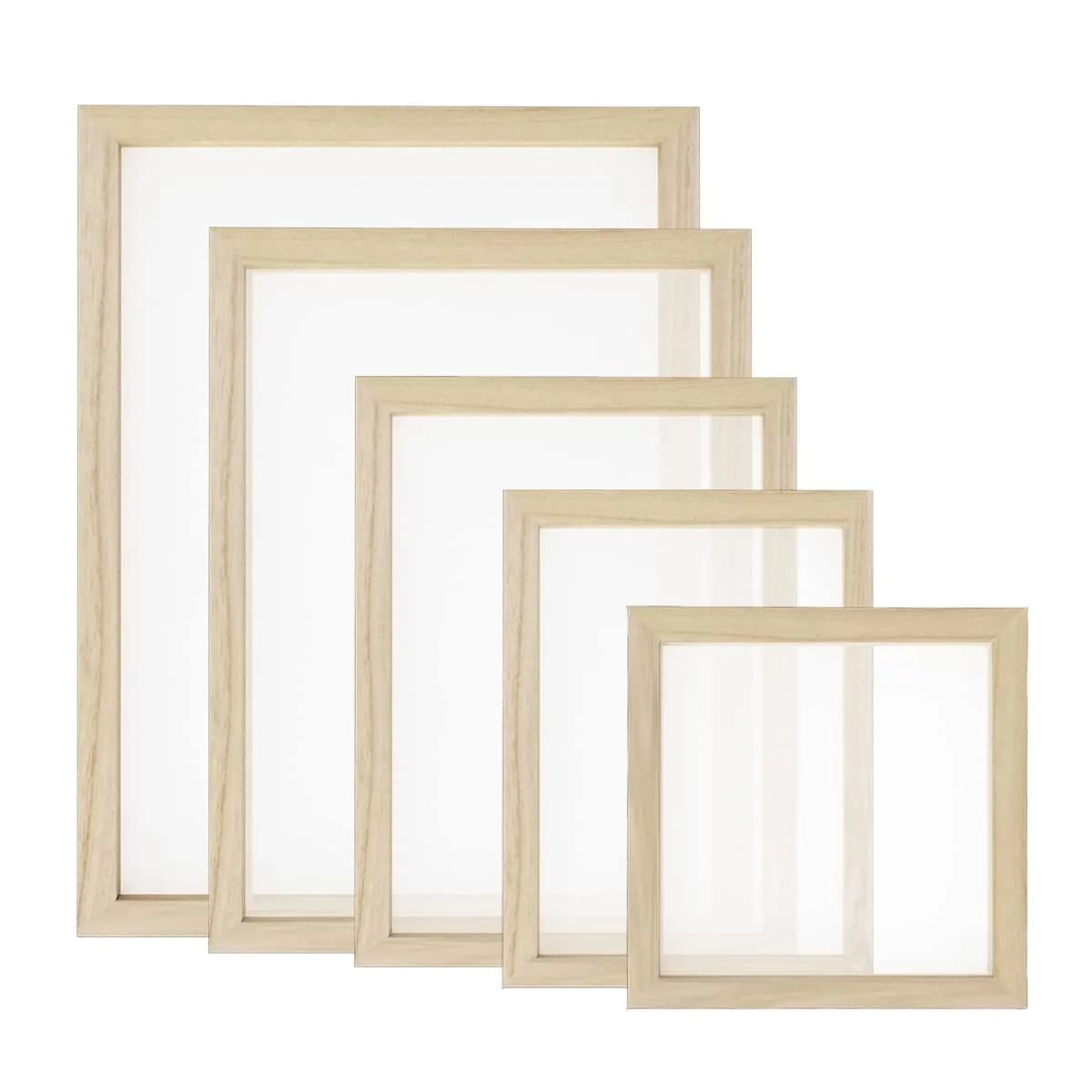 Worown 5 Sizes Wooden Paper Making Frames | DIY Eco-Friendly Craft Kit for Handmade Paper — 5 Size