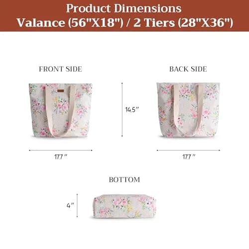 Maison d' Hermine Sweet Rose Lavender Cotton Canvas Tote Bag 45cm (17.7") | Reusable Shoulder Grocery Bag thumbnail 4