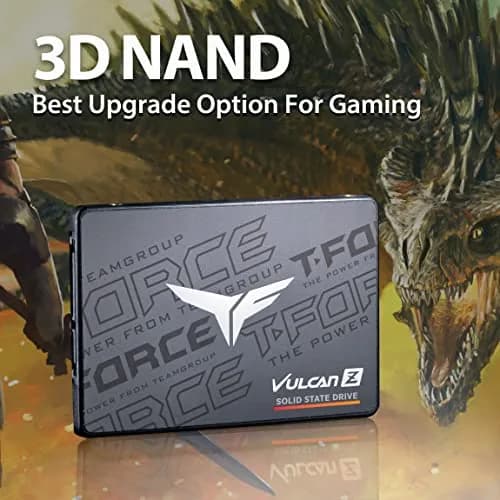 TEAMGROUP T-Force Vulcan Z 2TB SSD | 550/500 MB/s R/W Speed, SATA III, 3D NAND (45g) thumbnail 3