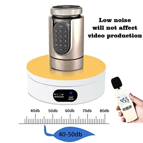 YVV Electric Rotating Display Stand 16cm (6.3in) | Mute 360° Automatic Turntable for Product Photography & Crafts thumbnail 3