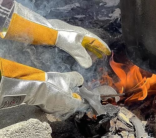SpecxArmor Graywolf Heat Resistant Welding Glove Large | Fireproof, Kevlar & Leather | 1472°F thumbnail 5