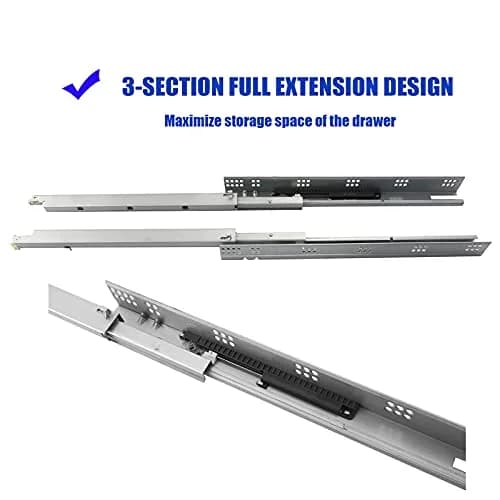 Betesy Hardware 6 Pairs 15 Inch Undermount Soft Close Drawer Slides | Heavy Duty, Silent Operation thumbnail 5
