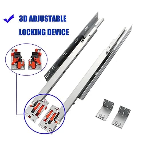 Betesy Hardware 6 Pairs 15 Inch Undermount Soft Close Drawer Slides | Heavy Duty, Silent Operation thumbnail 3