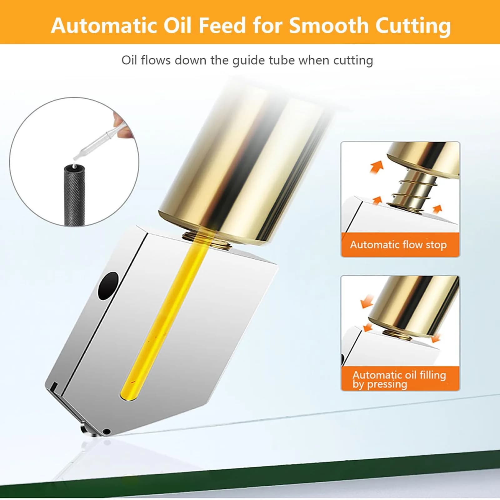 TAMUFU Glass Cutter Tool with Automatic Oil Feed, 2-20mm Cutting Range | 3 Carbide Tips & Ergonomic Handle - view 4