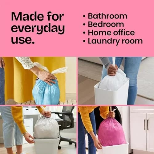 Glad 4 Gallon Trash Bags with Febreze Cherry Blossom Scent | 34 Count Drawstring Bags thumbnail 5