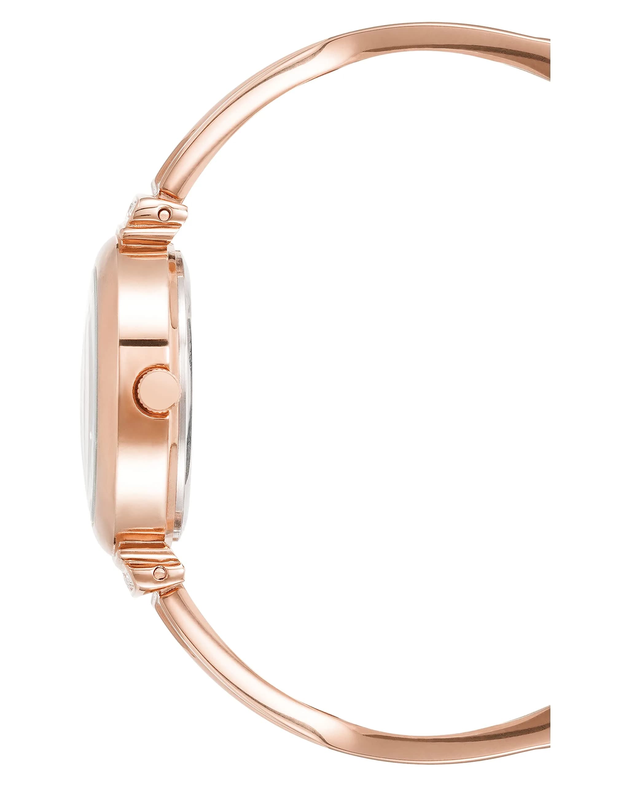 Anne Klein Women's Crystal Accented Bangle Watch Set AK/2245GYST | Rose Gold/Gunmetal Grey, 26mm Case - view 2