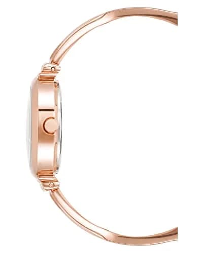 Anne Klein Women's Crystal Accented Bangle Watch Set AK/2245GYST | Rose Gold/Gunmetal Grey, 26mm Case thumbnail 2