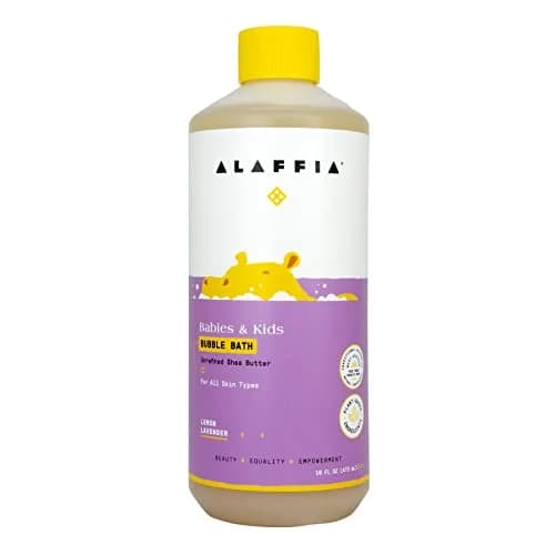 Alaffia Babies and Kids Bubble Bath 16 Fl Oz | Gentle, Plant-Based, Paraben & Sulfate-Free, Vegan, Lemon Lavender thumbnail 1