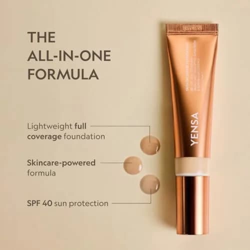 YENSA BC Foundation - Full Coverage Foundation, SPF 40, 1 oz | Hydrates & Firms Skin, Korean Makeup thumbnail 2