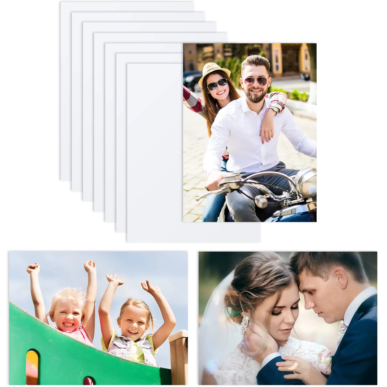 Hotop Sublimation Aluminum Photo Signs Blanks 8x10 in (25x20 cm) | DIY Metal Prints for Home & Office — 8x10 in