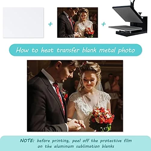 Hotop Sublimation Aluminum Photo Signs Blanks 8x10 in (25x20 cm) | DIY Metal Prints for Home & Office thumbnail 6