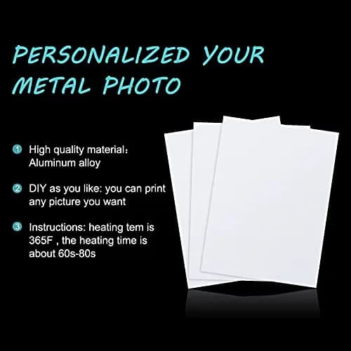 Hotop Sublimation Aluminum Photo Signs Blanks 8x10 in (25x20 cm) | DIY Metal Prints for Home & Office thumbnail 7