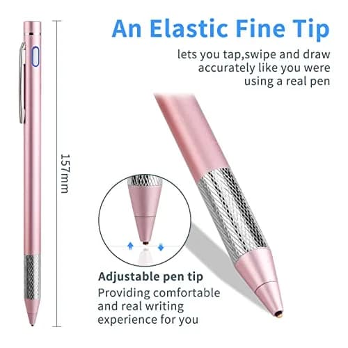 Minilabo Stylus Pencil for iPhone 14/15/16/17 Pro Max Pen, Pink | Precise Active Stylus with 1.5mm Tip thumbnail 2