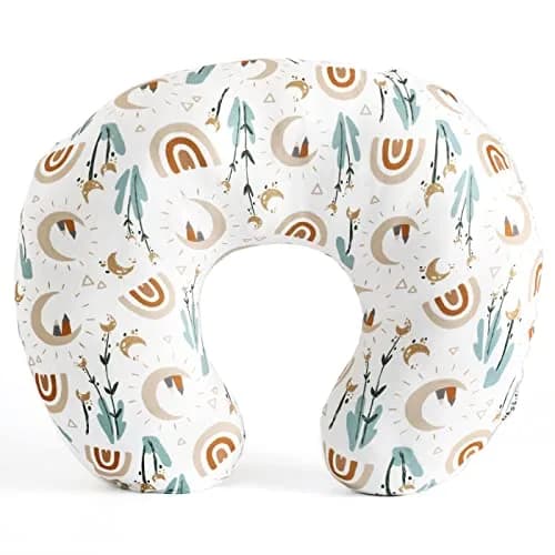 GRSSDER Nursing Pillow Cover Rainbow Pattern | Stretchy Minky Removable Slipcover for Breastfeeding Pillows thumbnail 1