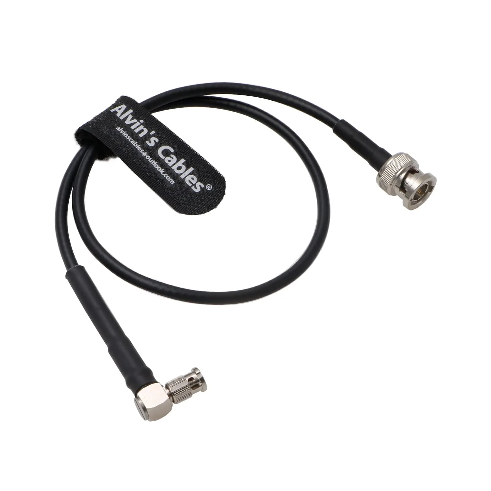 Alvin's Cables Micro-BNC Right-Angle to BNC Male 6G HD SDI Coaxial Cable 50cm (19 inches) | High-Speed Data Transfer — 6G