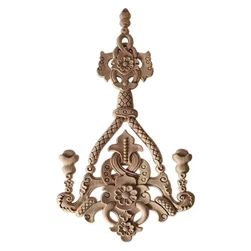 Beoot Wooden Corner Applique 40x23cm | Elegant Carved Wall Decor for Home (70-120 chars) thumbnail 1