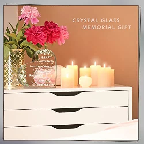 Yulejo Acrylic Heart Decorative Sign (15.1 x 15.1 x 1.4 cm / 5.9 x 5.9 x 0.55 inches) | Romantic Anniversary Gift for Her thumbnail 6