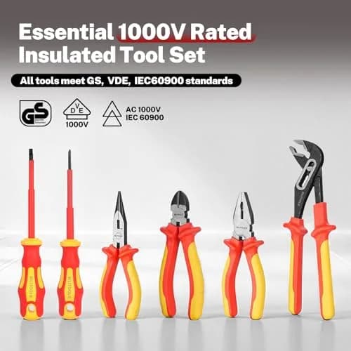 BILITOOLS 12-Piece Insulated Screwdriver & Pliers Set | VDE Certified for 1000V Electrical Work thumbnail 6