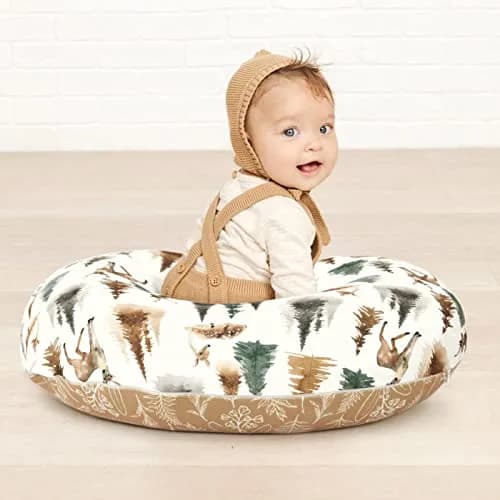 GRSSDER Watercolor Forest Deer Nursing Pillow Cover 50cm x 60cm (25" x 23") | Stretchy Minky Slipcover for Breastfeeding Pillows thumbnail 2