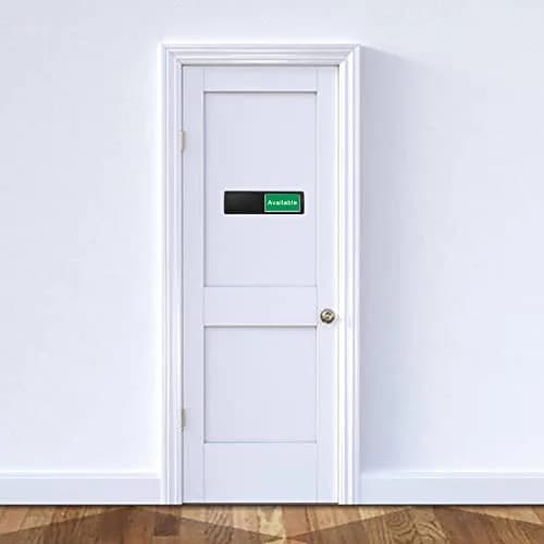 LoYinLo In Use or Available Sign, 7" x 2" Black | Magnetic Slider Door Indicator for Home & Office thumbnail 6