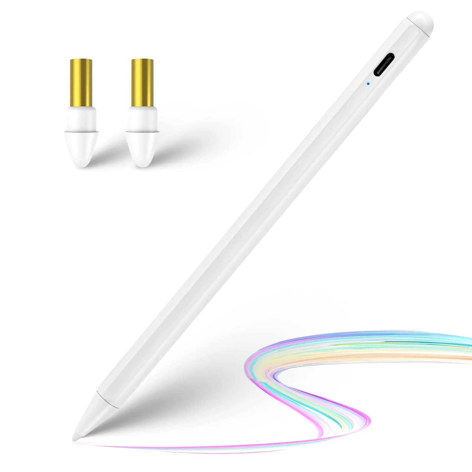 Minilabo Stylus Pen for iPad Pro 11/13-inch M4/M5 | Fast Charge, Palm Rejection, Precise Control — White
