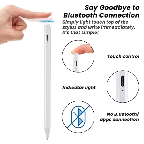 Minilabo iPad Pencil Pro for iPad Pro 11/13-inch M4/M5 | 2X Fast Charge Stylus with Palm Rejection thumbnail 3