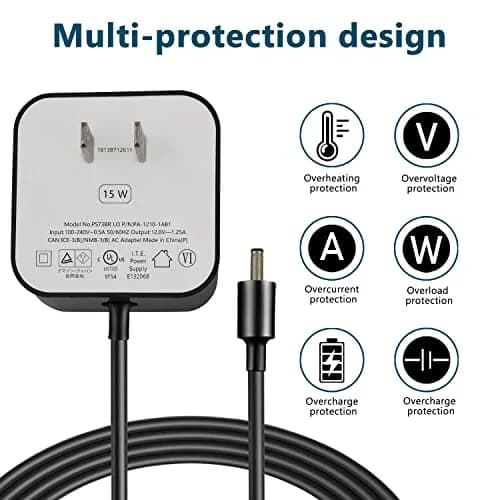 ZTTXL 15W Power Adapter for Echo, Dot 3rd & 4th Gen, Show 5, Spot, Fire TV Cube | 12V 1.25A 15W AC Power Cord thumbnail 4