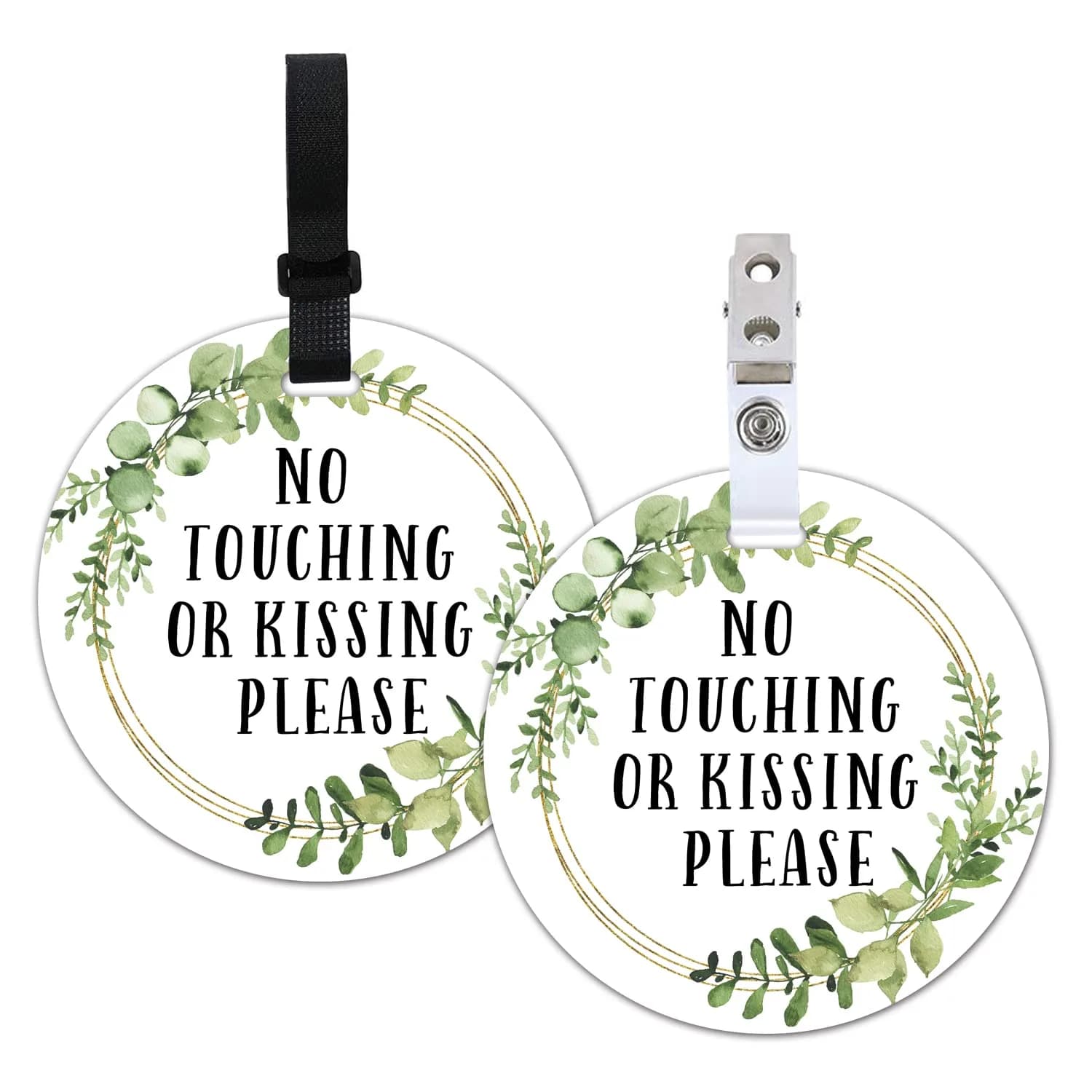 EKSPLODI Don’t Touch Baby Sign, No Kissing Baby Car Seat Sign, 2 Pack, 5 Inches | Baby Safety Sign for Strollers & Car Seats