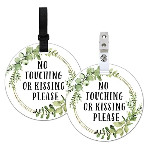 EKSPLODI Don’t Touch Baby Sign, No Kissing Baby Car Seat Sign, 2 Pack, 5 Inches | Baby Safety Sign for Strollers & Car Seats thumbnail 1